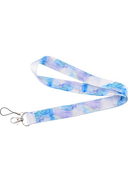 Stil 5 Ransitute R2504 Boyama Sanatı Pembe Mavi Mermer Desen Kordon Kredi Kartı Kımlık Tutucu Rozeti Kadın Bankası Kartvizit Kapağı Rozeti (Yurt Dışından)