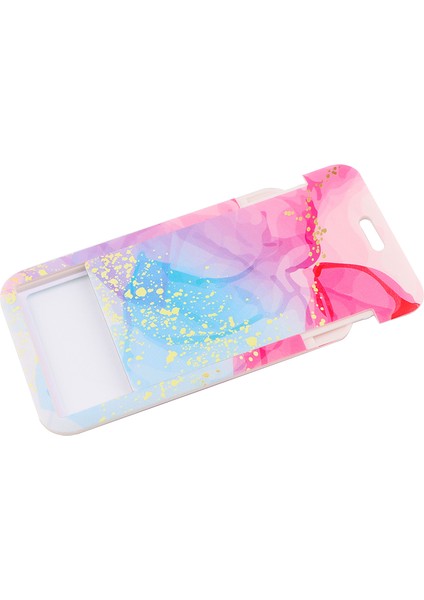 Stil 5 Ransitute R2504 Boyama Sanatı Pembe Mavi Mermer Desen Kordon Kredi Kartı Kımlık Tutucu Rozeti Kadın Bankası Kartvizit Kapağı Rozeti (Yurt Dışından) fırsatları