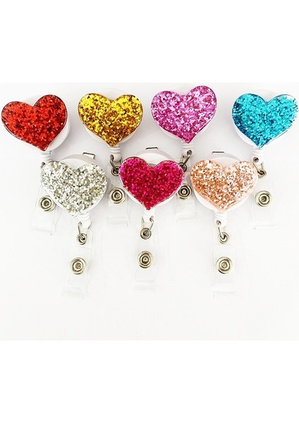 Gül Aşk Kalp Geri Çekilebilir Rozet Makara Çalışma Kartı Tutucu Rozet Klipleri Kımlık Rozeti Tutucu Otobüs Kartı Kol Çalışan Kartı Kordon (Yurt Dışından) fırsatları