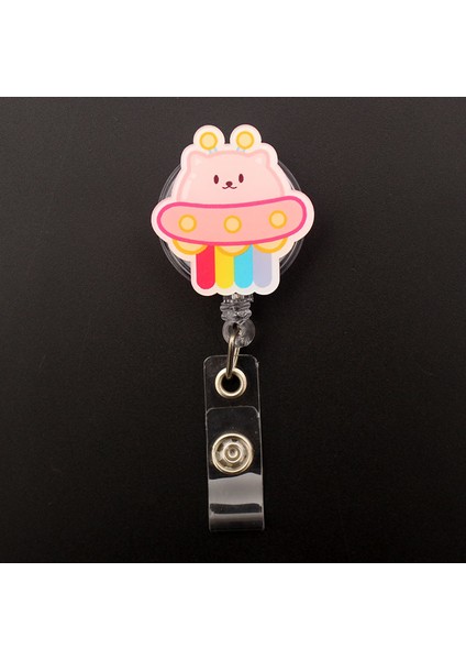 Sarı Sevimli Uzay Hayvanları Tarzı Geri Çekilebilir Makaralı Isimlik Hemşire Doktor Kart Tutucu Ofis Hastane Malzemeleri Isim Kartı (Yurt Dışından) indirimleri