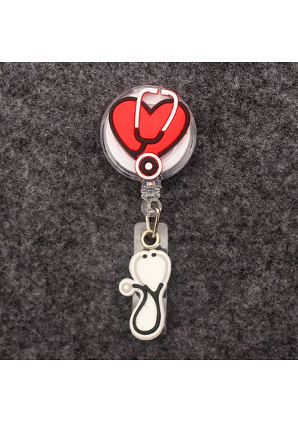 Açık Sarı Tıbbi Diş Hekimi Malzemeleri Iki Kafa Tarzı Geri Çekilebilir Makaralı Isimlik Hemşire Doktor Kart Tutucu Ofis Hastane Adı Kart Malzemeleri (Yurt Dışından)