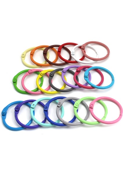 Göl Mavisi 2.2X30MM 10-20 Adet/grup Renkli Metal Açılabilir Anahtarlık Dıy El Yapımı Parçaları Anahtarlık Tutucu Aksesuarları Gevşek Yaprak Dizüstü Çemberler Yüzük (Yurt Dışından)