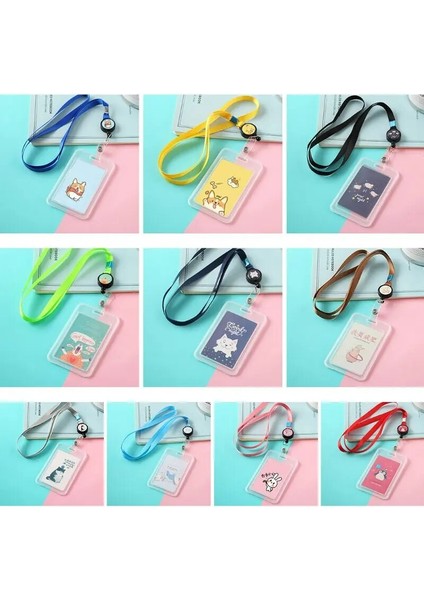 Bk Karikatür Plastik Otobüs Kimlik Kartı Tutucu Kılıf Rozeti Geri Çekilebilir Makara Boyun Askısı Ipi (Yurt Dışından) modelleri