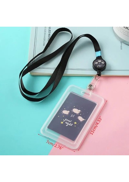 Bk Karikatür Plastik Otobüs Kimlik Kartı Tutucu Kılıf Rozeti Geri Çekilebilir Makara Boyun Askısı Ipi (Yurt Dışından) fırsatları