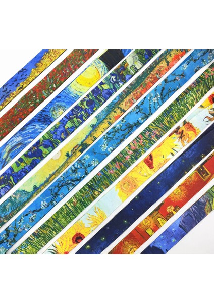 Stil 6 2020 Sıcak Satış 1 Parça En Kaliteli Moda Van Gogh Ayçiçekleri Rozet Tutucu Askı Cep Telefonu Kimlik Kartı Tutucu Anahtarlıklar Kordon (Yurt Dışından) modelleri