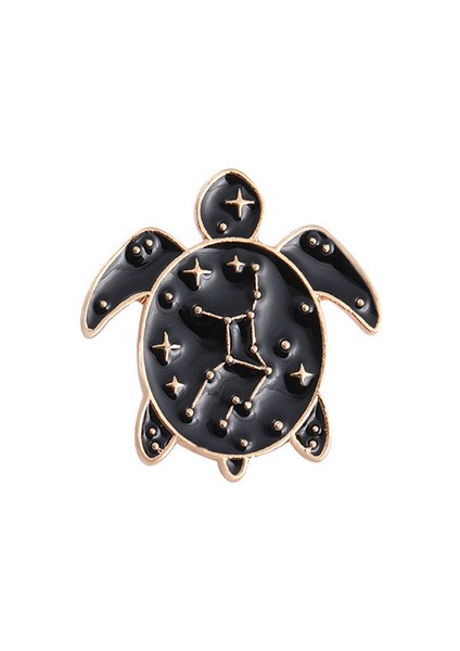 Stil 3 Xedz Punk Siyah Hayvan Takımyıldızı Metal Emaye Broş Pins Trendy Hayvanlar Pimleri Kaplumbağa Tavşan Kedi Tilki Yaka Rozetleri Aksesuarları (Yurt Dışından)