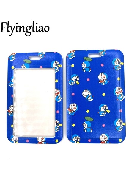 Kart Sahibi Karikatür Doraemon Moda Kordon Kımlık Rozeti Tutucu Otobüs Geçiş Kılıfı Kapak Kayma Bankası Kredi Kartı Tutucu Askısı Kart Sahibinin Süslemeleri (Yurt Dışından)