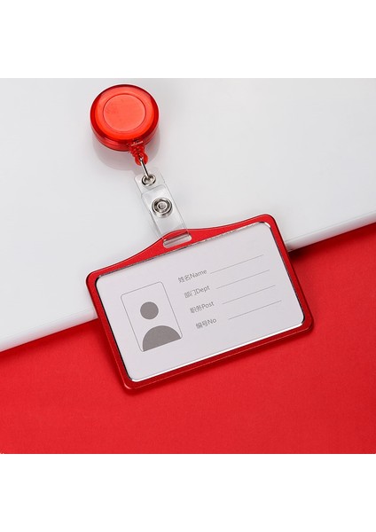 Mavi 1 Takım Yatay Rozet Tutucu Geri Çekilebilir Makaralı Isimlik Personel Hemşireler Doktorlar Çalışma Kartı Kimlik Isim Kartı Kapağı Iş Malzemeleri (Yurt Dışından) modelleri