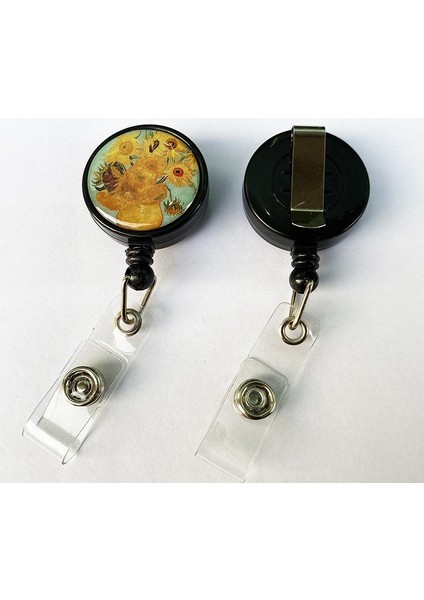 I Geri Çekilebilir Makaralı Isimlik Klasik Güzel Ayçiçeği Çiçekleri Personel Kimlik Kartı Çalışma Kartı Ekran Klip Rozet Tutucu Aksesuarları (Yurt Dışından) modelleri