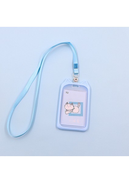 Stil 1 Sevimli Karikatür Kedi Kart Tutucu Geri Çekilebilir Makara ile Kimlik Tutucu Ipi Rozet Tutucu Kolaylık Öğrenci Otobüsü Kımlık Kartı Tutucu (Yurt Dışından)
