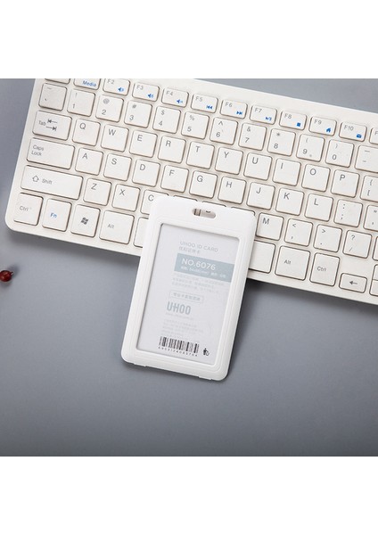 Dikey Beyaz Plastik Kimlik Etiketi Yaka Kartı Tutucu Personel Çalışanın Çalışma Kartı Kol Koruyucusu Için Çalışma Izni Kılıfı (Yurt Dışından)