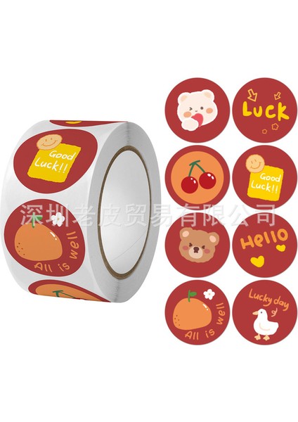 QY1833-100PCS 100-500PCS Sevimli Karikatür Sızdırmazlık Çıkartmaları 1 Inç Hayvan Karalama Defteri Zarf Hediye Dekor Etiketleri Çocuk Kırtasiye Etiket (Yurt Dışından)