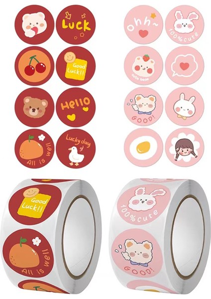QY1833-100PCS 100-500PCS Sevimli Karikatür Sızdırmazlık Çıkartmaları 1 Inç Hayvan Karalama Defteri Zarf Hediye Dekor Etiketleri Çocuk Kırtasiye Etiket (Yurt Dışından) fiyatları
