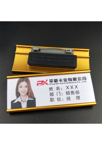 Altın MAGNET70X22MM 10 Adet/1 Grup Metal Manyetik Isim Etiketi Rozet Tutucu Mıknatıs/pin Rozetleri Kart Kımlık Sahipleri Çalışma Çalışan Kartı (Yurt Dışından) fırsatları