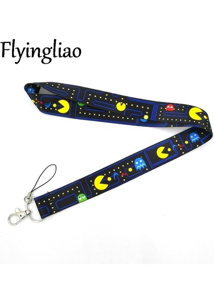 Boyun Kordon Pacman Karikatür Moda Kordon Kımlık Rozeti Tutucu Otobüs Geçiş Kılıfı Kapak Kayma Bankası Kredi Kartı Tutucu Askı Kartları Tutucu Dekorasyon (Yurt Dışından)