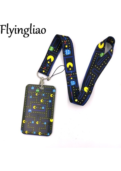 Boyun Kordon Pacman Karikatür Moda Kordon Kımlık Rozeti Tutucu Otobüs Geçiş Kılıfı Kapak Kayma Bankası Kredi Kartı Tutucu Askı Kartları Tutucu Dekorasyon (Yurt Dışından) fiyatları