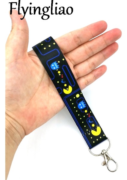 Boyun Kordon Pacman Karikatür Moda Kordon Kımlık Rozeti Tutucu Otobüs Geçiş Kılıfı Kapak Kayma Bankası Kredi Kartı Tutucu Askı Kartları Tutucu Dekorasyon (Yurt Dışından) fırsatları