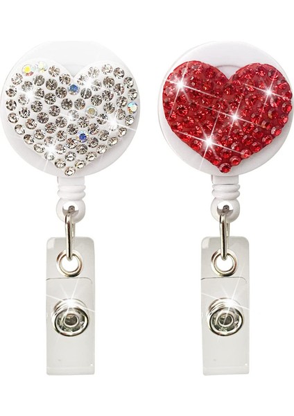 Stetoskop 1 Pc Geri Çekilebilir Moda Sevimli Kırmızı Kalp Hemşire Rozeti Makara Klip Rozet Tutucu Öğrenci Doktor Kımlık Kartı Tutucu Anahtarlık Ofis Malzemeleri (Yurt Dışından) modelleri