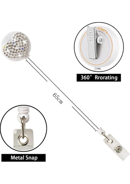 Stetoskop 1 Pc Geri Çekilebilir Moda Sevimli Kırmızı Kalp Hemşire Rozeti Makara Klip Rozet Tutucu Öğrenci Doktor Kımlık Kartı Tutucu Anahtarlık Ofis Malzemeleri (Yurt Dışından) fırsatları