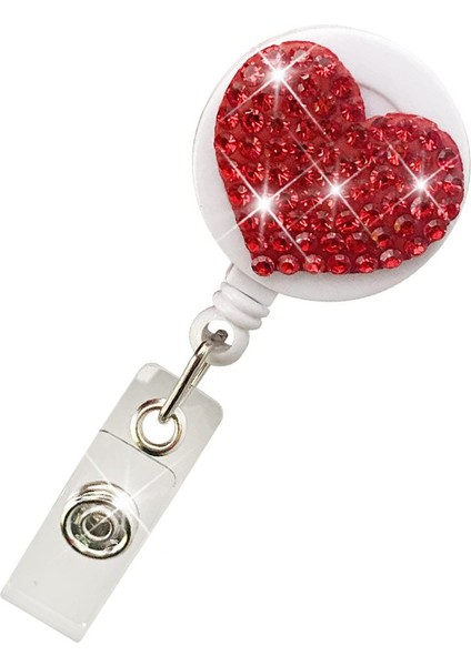 Stetoskop 1 Pc Geri Çekilebilir Moda Sevimli Kırmızı Kalp Hemşire Rozeti Makara Klip Rozet Tutucu Öğrenci Doktor Kımlık Kartı Tutucu Anahtarlık Ofis Malzemeleri (Yurt Dışından) indirimleri