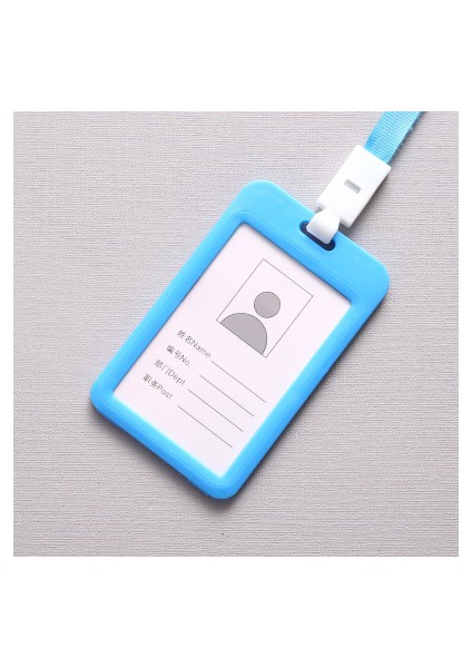 Gök Mavisi Dikey 1 Adet Yeni Isim Kredi Kartı Sahipleri Kadın Erkek Banka Kartı Boyun Askısı Kart Otobüs Kımlık Tutucu Öğrenciler Çocuk Kimlik Rozeti ile Kordon (Yurt Dışından)