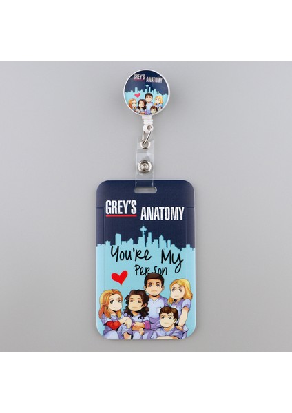 Stil 5 Grey's Anatomi Anahtarlık Kolay Geri Çekilebilir Hemşire Diş Hekimi Rozet Makara Klip Karikatür Doktor Öğrenci Ic Kımlık Kartı Rozeti Tutucu (Yurt Dışından)