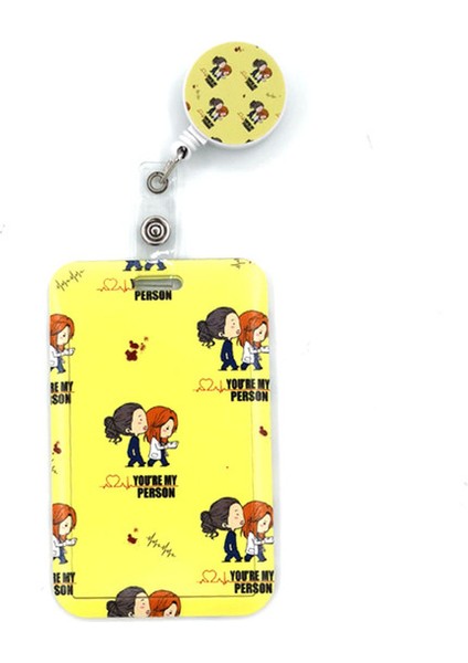 11 Grey's Anatomy Hemşire Doktor Moda Kordon Kımlık Rozeti Tutucu Otobüs Geçiş Kılıfı Kapak Kayma Bankası Kredi Kartı Tutucu Askı Kartı Tutucu (Yurt Dışından)