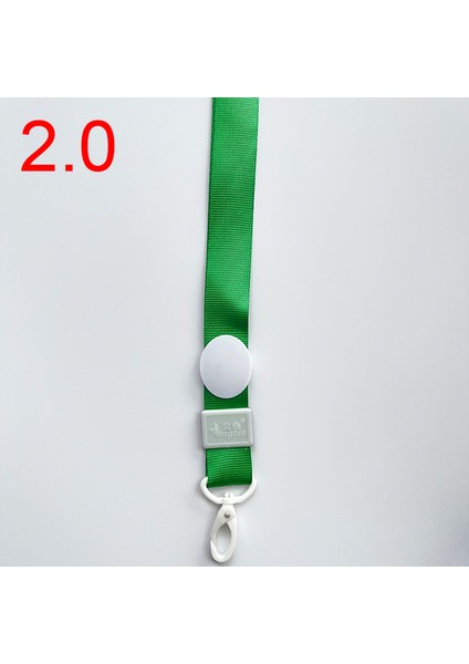 2.0-Green-1pcs 1 Adet Yüksek Kaliteli Kalınlaşmış Beyaz Kanca Kimlik Kartı Askısı Coloful Askı Bant Kravat Rozeti Kimlik Tutucu Halat Anahtarlık Halka Kordon (Yurt Dışından)