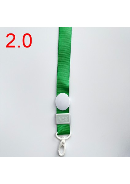 2.0-Green-1pcs 1 Adet Yüksek Kaliteli Kalınlaşmış Beyaz Kanca Kimlik Kartı Askısı Coloful Askı Bant Kravat Rozeti Kimlik Tutucu Halat Anahtarlık Halka Kordon (Yurt Dışından)