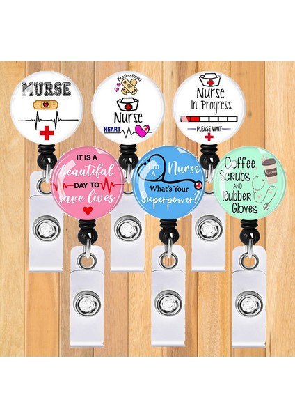 14 A0513 Hemşire Kapağı Stetoskop Bant Yardımı Abs Geri Çekilebilir Rozet Makara Çekme Kimlik Kartı Rozeti Tutucu Hemşire Rozeti Boyunluklar Okul Malzemeleri (Yurt Dışından) fiyatları
