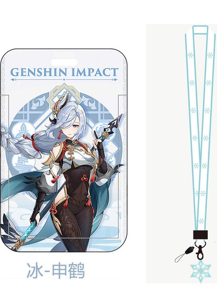 G Oyunu Genshin Anime Kart Kılıfları Kimlik Kartı Kordon Aksesuarı Anahtar Kordon Cosplay Rozeti Kımlık Kartları Sahipleri Boyun Askıları Anahtarlıklar (Yurt Dışından)