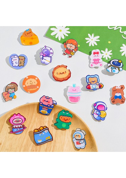Boo Boo Kız Akrilik Broş Pins Sevimli Estetik Rozetleri Pin Kawaii Koyun Tavşan Köpek Ayı Kız Karikatür Pin Sırt Çantaları Çanta Ceketler ... (Yurt Dışından) fiyatları