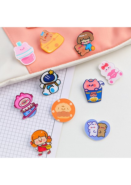 Boo Boo Kız Akrilik Broş Pins Sevimli Estetik Rozetleri Pin Kawaii Koyun Tavşan Köpek Ayı Kız Karikatür Pin Sırt Çantaları Çanta Ceketler ... (Yurt Dışından) modelleri