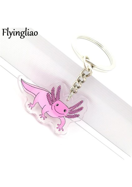 Stil 2 Axolotl Pembe Ejderha Erkek ve Kadın Anahtarlık Aksesuarları Güzel Çanta Kolye Anahtarlık Akrilik Karikatür Arkadaş Hediye (Yurt Dışından) modelleri