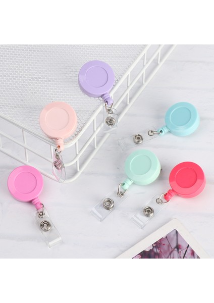 A-Karpuz Kırmızı 1 Adet Yaratıcı 360° Dönme Geri Çekilebilir Rozet Tutucu Boyunluklar ile Moda Unisex Hemşire Kımlık Adı Kart Rozeti Tutucu Anti-Kayıp Klip (Yurt Dışından)