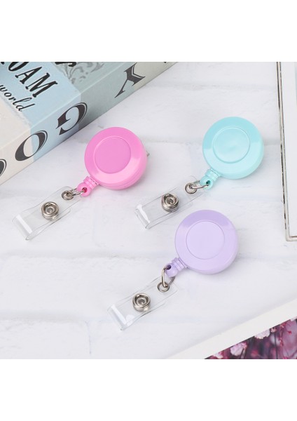 A-Karpuz Kırmızı 1 Adet Yaratıcı 360° Dönme Geri Çekilebilir Rozet Tutucu Boyunluklar ile Moda Unisex Hemşire Kımlık Adı Kart Rozeti Tutucu Anti-Kayıp Klip (Yurt Dışından)