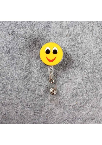 Stil 10 Yeni Silika Jel Komik Gülen Yüz 60CM Geri Çekilebilir Makaralı Isimlik Kimlik Kartı Tutucu Kemer Klipsi Kordon Adı Etiketi Kartı Okul Ofis Için (Yurt Dışından)