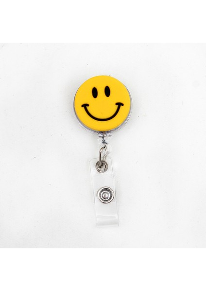 Stil 10 Yeni Silika Jel Komik Gülen Yüz 60CM Geri Çekilebilir Makaralı Isimlik Kimlik Kartı Tutucu Kemer Klipsi Kordon Adı Etiketi Kartı Okul Ofis Için (Yurt Dışından) indirimleri