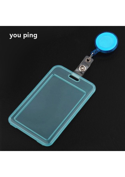 Şeffaf Mavi Bir Şeffaf 5 Renk Kartı Kadın Erkek Öğrenci Otobüsü Kartı Geri Çekilebilir Çekme Rozeti Tutucu Kredi Kartları Banka Kımlık Kartı Okul Malzemeleri (Yurt Dışından)