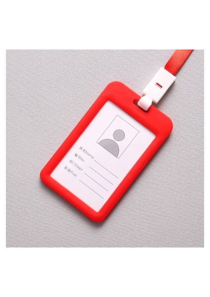 Kırmızı Dikey 1 Adet Yeni Ad Kredi Kartı Sahipleri Kadın Erkek Banka Kartı Boyun Askısı Kart Otobüs Kımlık Tutucu Öğrenciler Çocuklar Kimlik Rozeti ile Kordon (Yurt Dışından)