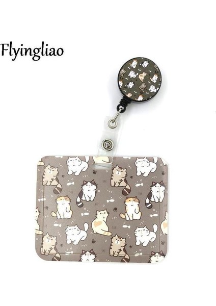Stil 6 Gri Güzel Sevimli Karikatür Sevimli Kredi Kartı Tutucu Kordon Kadın Erkek Çocuk Öğrenci Geri Çekilebilir Rozet Makara Kımlık Adı Otobüs Klipleri Kart (Yurt Dışından)