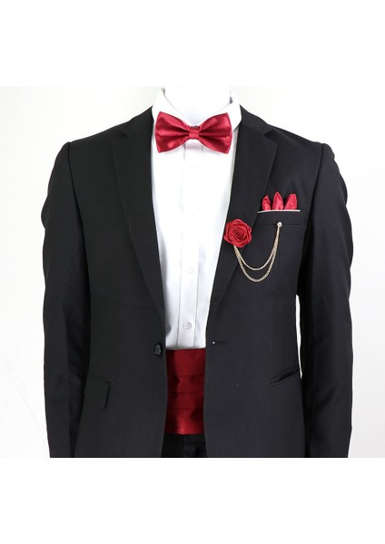 12 Damat Düğün Rozeti Yaka Pin Zincir Broş Kumaş Sanatı El Yapımı Gül Çiçek Broş Yaka Pin Erkek Gömlek Takım Elbise Aksesuarları (Yurt Dışından)