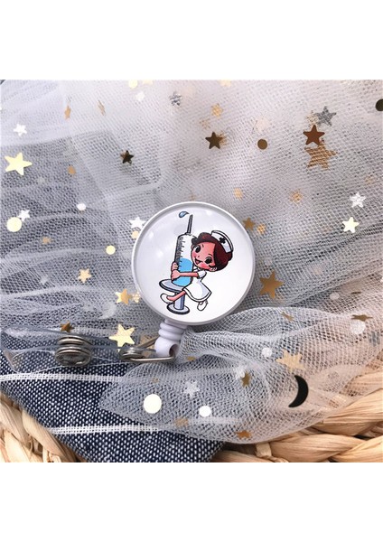 Y08 1 Adet Stetoskop Doktor Öğrenci Kaliteli Geri Çekilebilir Hemşire Rozet Makarası Klip Kimlik Kartı Sevimli Kartvizit Tutucu Ofis Aksesuarları Için (Yurt Dışından)