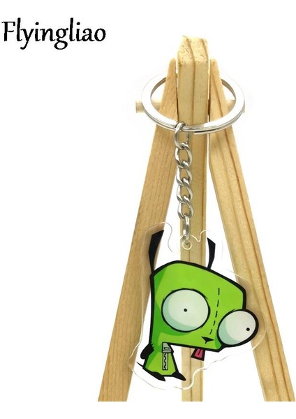 Stil 2 Invader Zim Anahtarlık Güzel Kolye Anahtarlık Takı Kadın Çantası Anahtarlık Çocuk Oyuncak Hediye Anahtarlık Kız (Yurt Dışından)