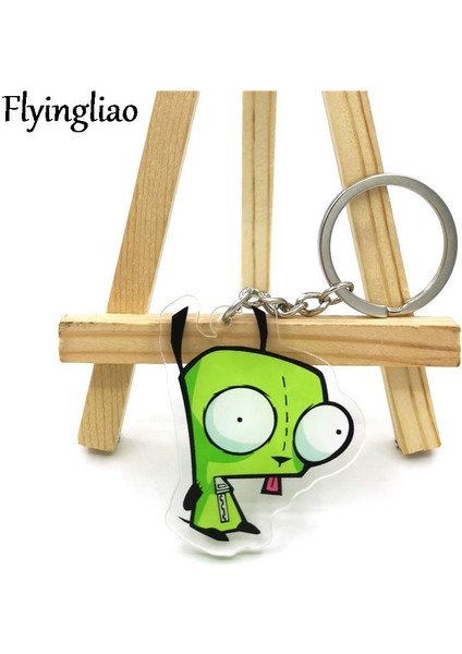 Stil 2 Invader Zim Anahtarlık Güzel Kolye Anahtarlık Takı Kadın Çantası Anahtarlık Çocuk Oyuncak Hediye Anahtarlık Kız (Yurt Dışından)