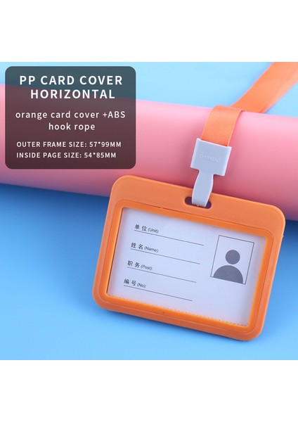 H-Turuncu Plastik Kimlik Kartı Tutucu Vıp Geçiş Rozetleri Koruyucu Özel Kulüp Derneği Sergi Logosu Askı Üyeliği Özel Kordon (Yurt Dışından)