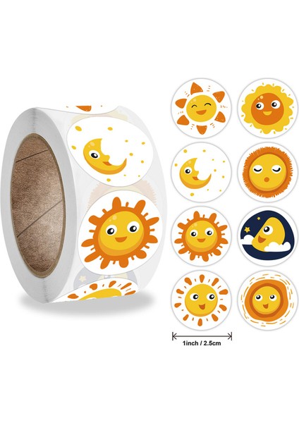 QY763-100 Adet 100-500 Adet Sevimli Karikatür Etiket Gökkuşağı Güneş Etiketleri Karalama Defteri Hediye Dekor Sızdırmazlık Çıkartmalar Çocuk Kırtasiye Çıkartmalar (Yurt Dışından)
