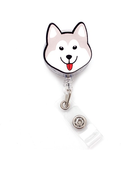 Mavi Kendi Modeli 7 Renk Komik Köpek Geri Çekilebilir Rozet Tutucu Makara Sergi Enfermera Öğrenci Erkek Isim Kartı Kız Kullanımı Göğüs Kartı (Yurt Dışından)