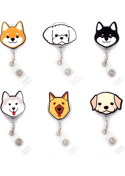 Mavi Kendi Modeli 7 Renk Komik Köpek Geri Çekilebilir Rozet Tutucu Makara Sergi Enfermera Öğrenci Erkek Isim Kartı Kız Kullanımı Göğüs Kartı (Yurt Dışından) fiyatları