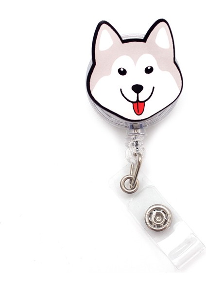 Mavi Kendi Modeli 7 Renk Komik Köpek Geri Çekilebilir Rozet Tutucu Makara Sergi Enfermera Öğrenci Erkek Isim Kartı Kız Kullanımı Göğüs Kartı (Yurt Dışından) indirimleri